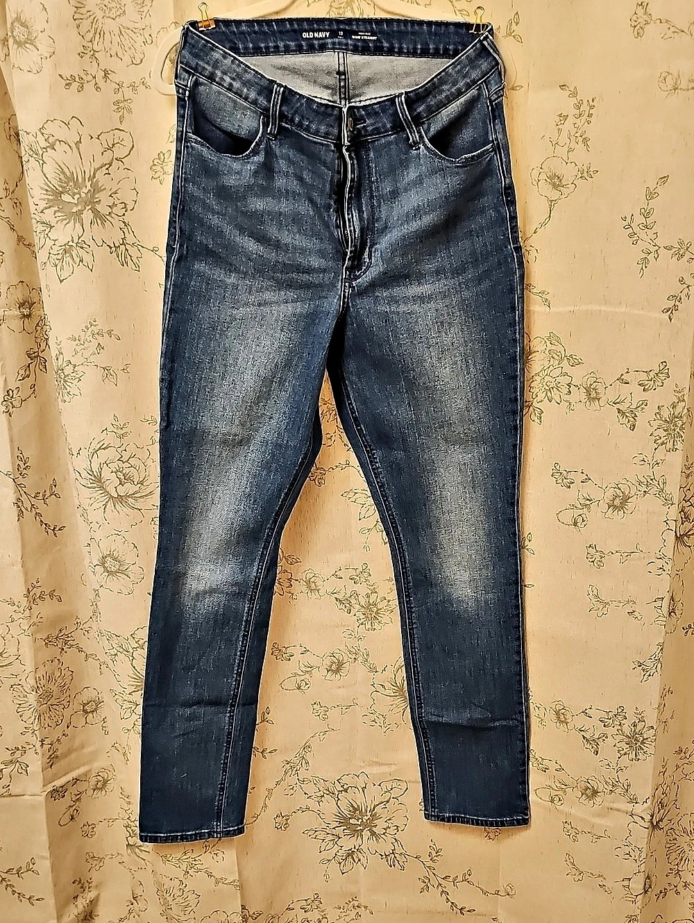 Old Navy High-Rise Wow Straight Leg Jeans Blue Waist 12